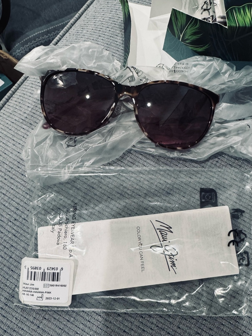 MAUI Jim Ocean Sunglasses MJ0723S 002 in Color Havana Rose 57-16-140 Brand New - Picture 5 of 10